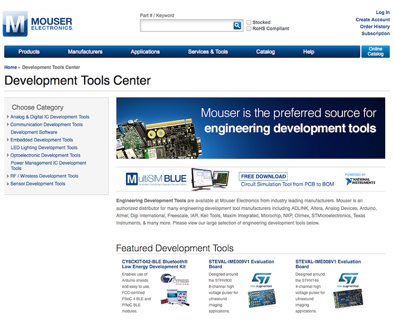 Mouser empowers ‘Next Great Thing’ with development tools center